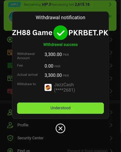 ZH88 Game Withdraw