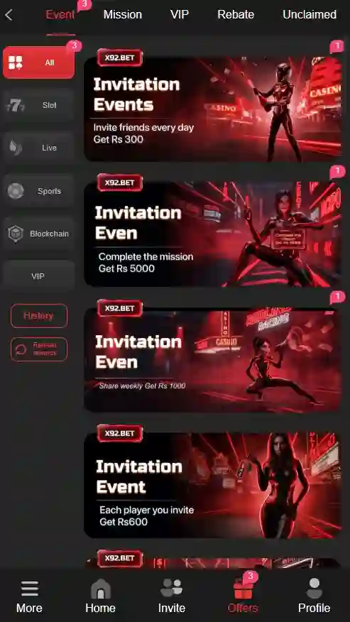 X92Bet Game invite friends bonus