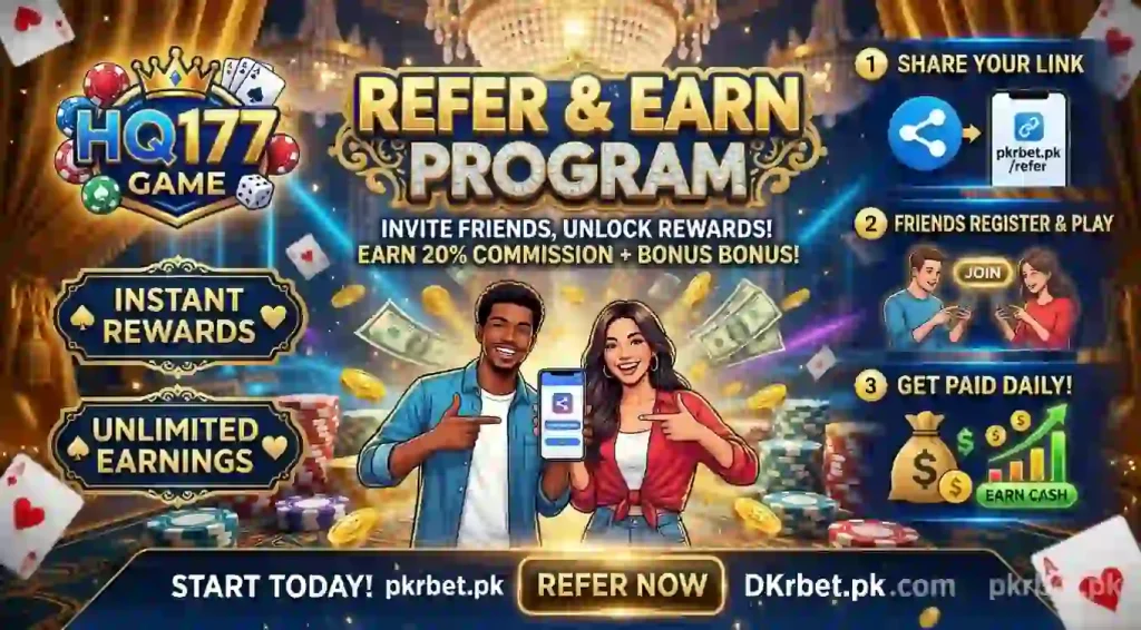 HQ177 Game interface with games and bonuses.