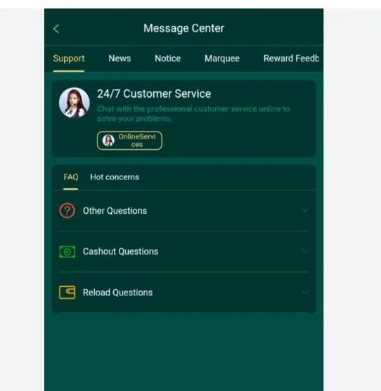 6zk Game support Screen