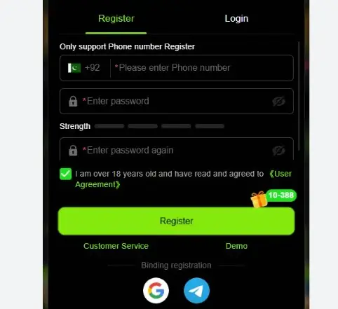 786Fun Sign up process