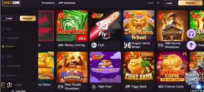 Xpk77 Games lobby