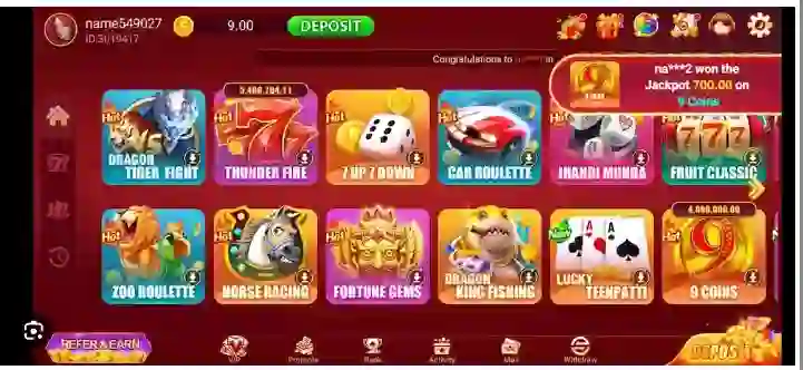 555bet Game's lobby
