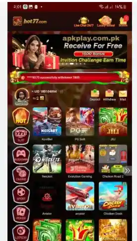 Hot777 game interface